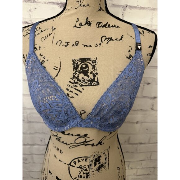 Victoria’s Secret 32DD Very Sexy Unlined Plunge Bra Corset Sides Lace New‎ W Tag - Picture 2 of 11